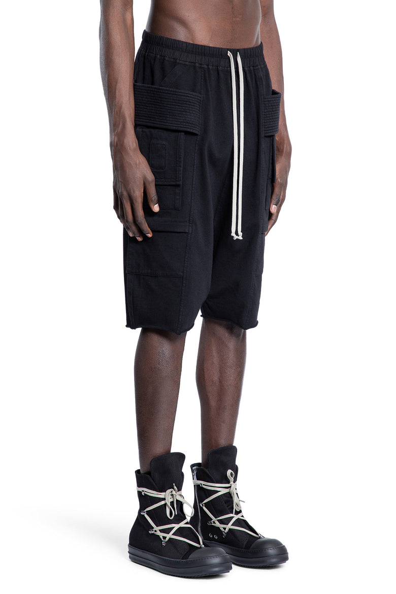 RICK OWENS DRKSHDW MAN BLACK SHORTS & SKIRTS