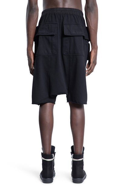 RICK OWENS DRKSHDW MAN BLACK SHORTS & SKIRTS