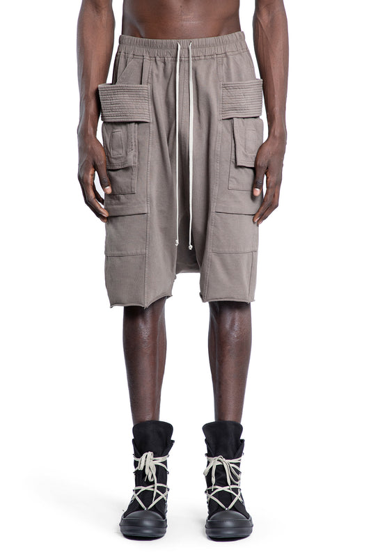 RICK OWENS DRKSHDW MAN GREY SHORTS & SKIRTS