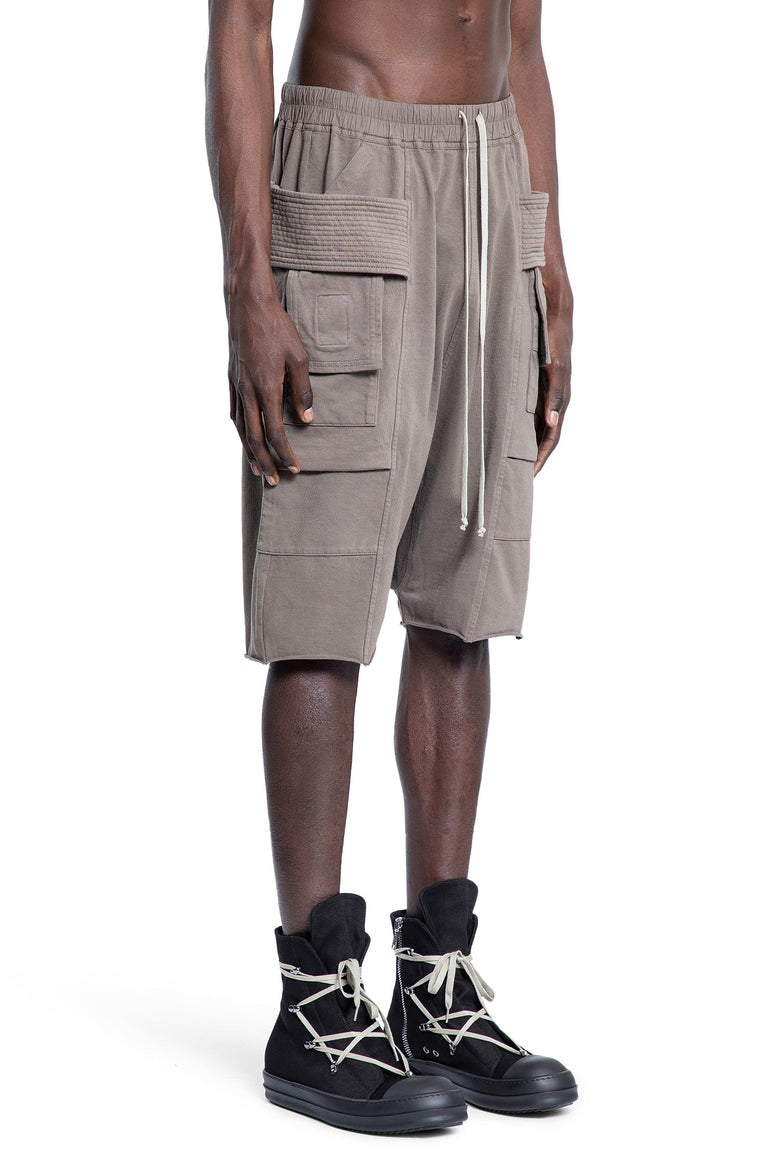 RICK OWENS DRKSHDW MAN GREY SHORTS & SKIRTS