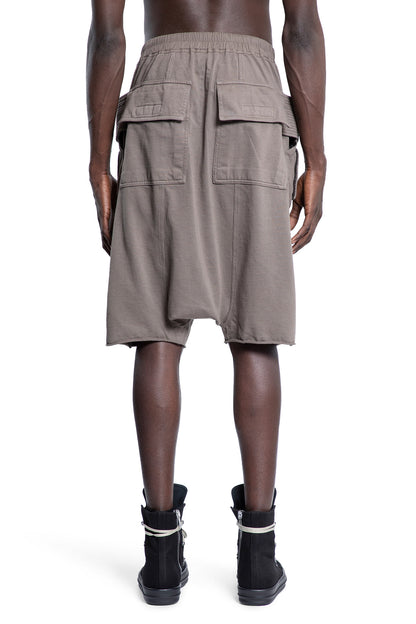 RICK OWENS DRKSHDW MAN GREY SHORTS & SKIRTS