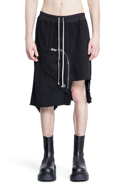 RICK OWENS DRKSHDW MAN BLACK SHORTS & SKIRTS