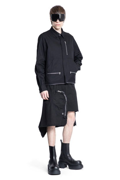 RICK OWENS DRKSHDW MAN BLACK SHORTS & SKIRTS