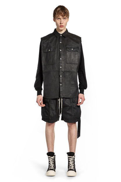 RICK OWENS DRKSHDW MAN BLACK T-SHIRTS & TANK TOPS