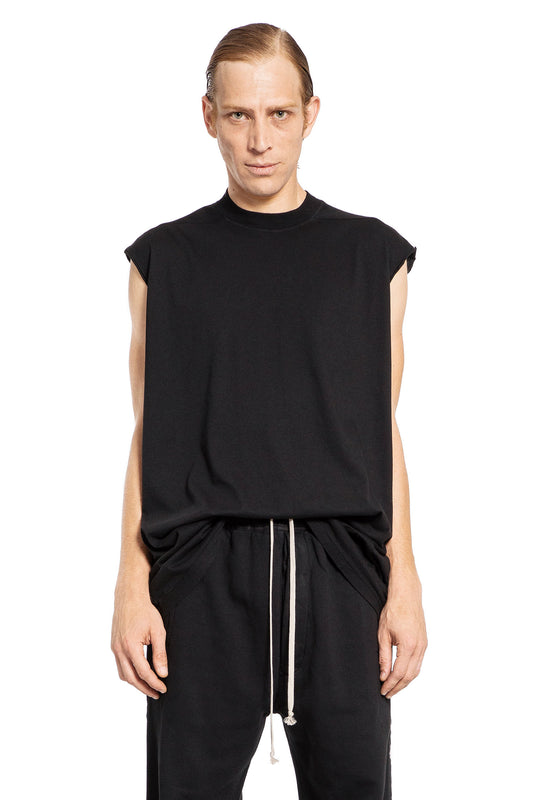 RICK OWENS DRKSHDW MAN BLACK T-SHIRTS & TANK TOPS