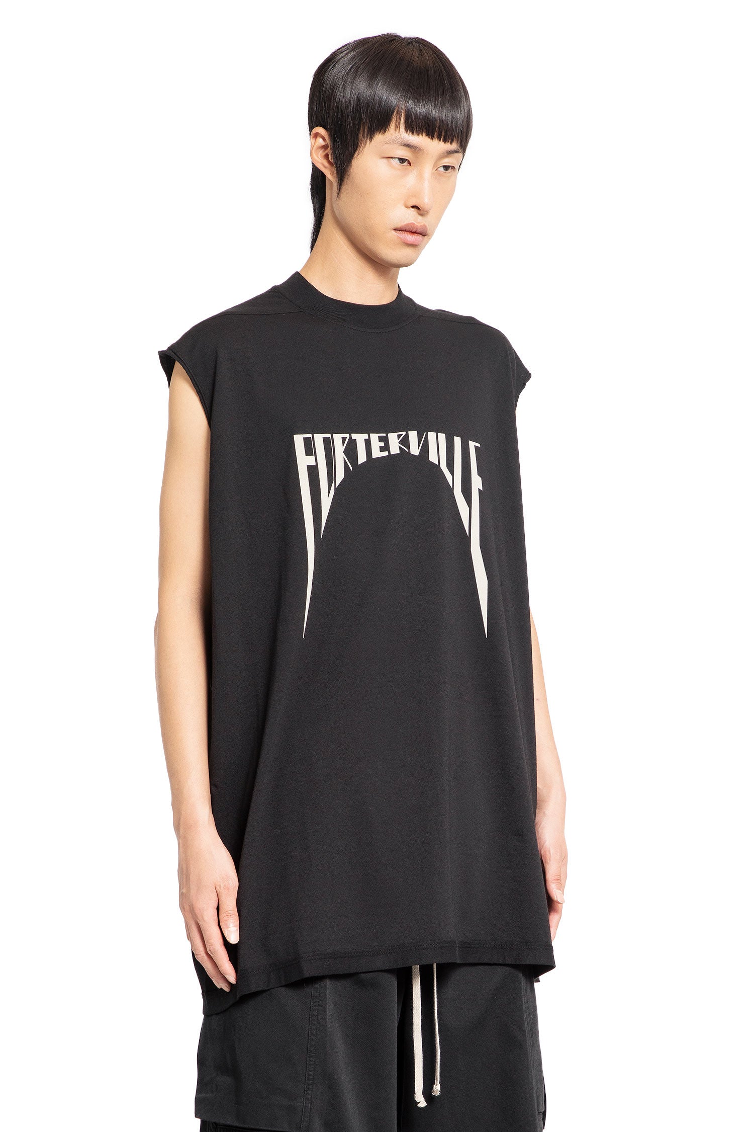 RICK OWENS DRKSHDW MAN BLACK T-SHIRTS & TANK TOPS