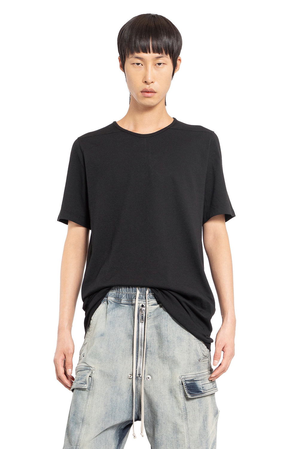 RICK OWENS DRKSHDW MAN BLACK T-SHIRTS & TANK TOPS