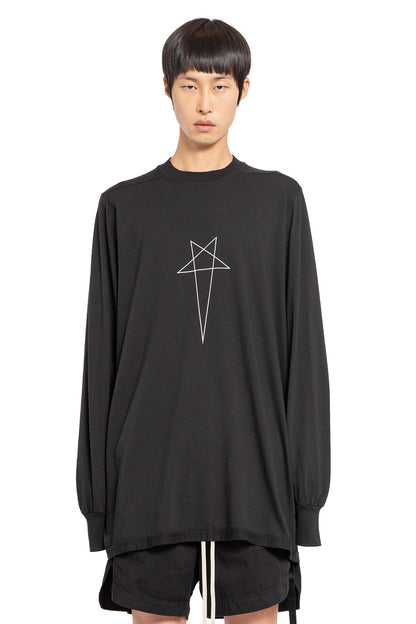 RICK OWENS DRKSHDW MAN BLACK T-SHIRTS & TANK TOPS