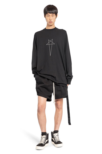 RICK OWENS DRKSHDW MAN BLACK T-SHIRTS & TANK TOPS