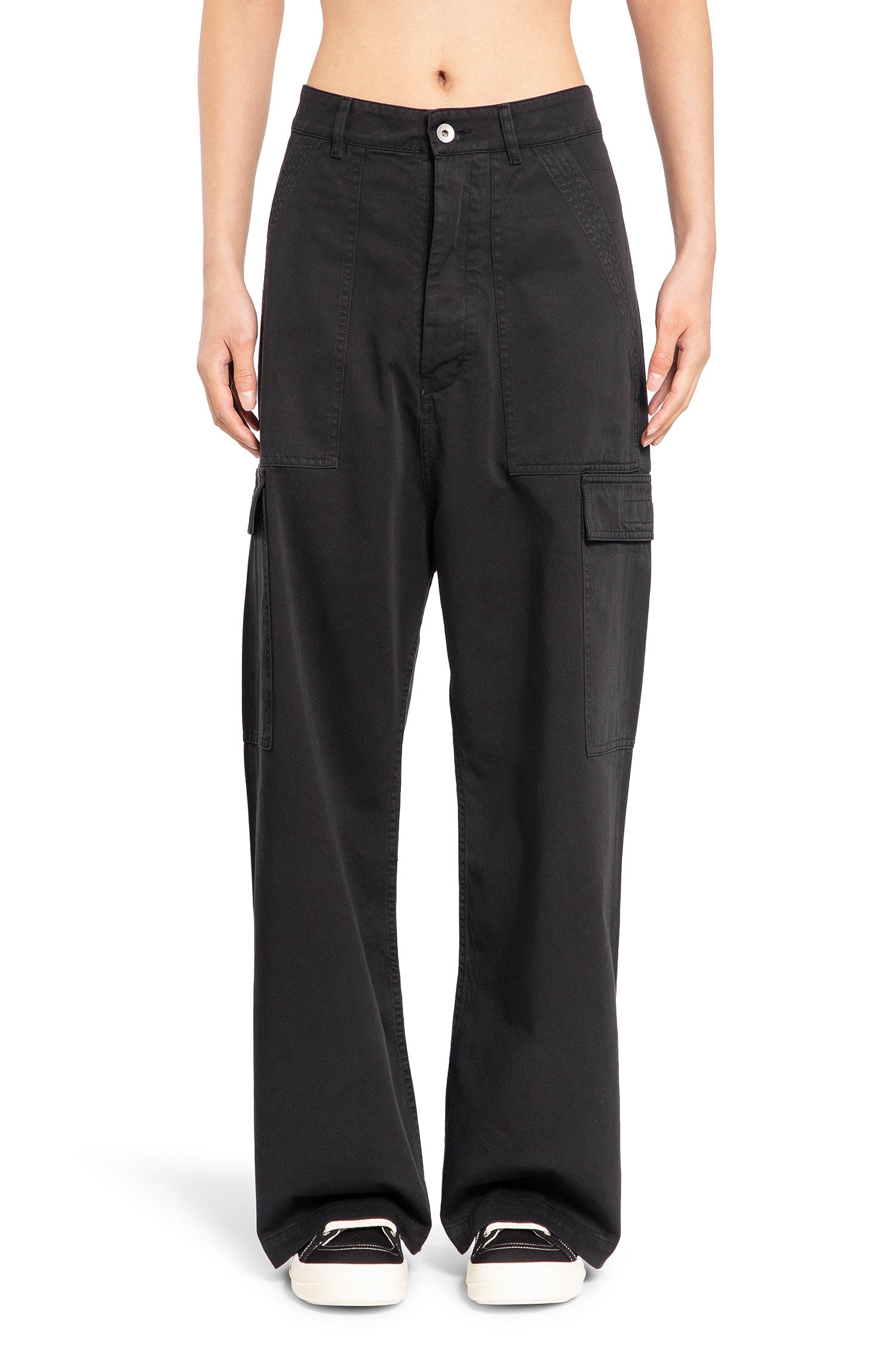 RICK OWENS DRKSHDW MAN BLACK TROUSERS