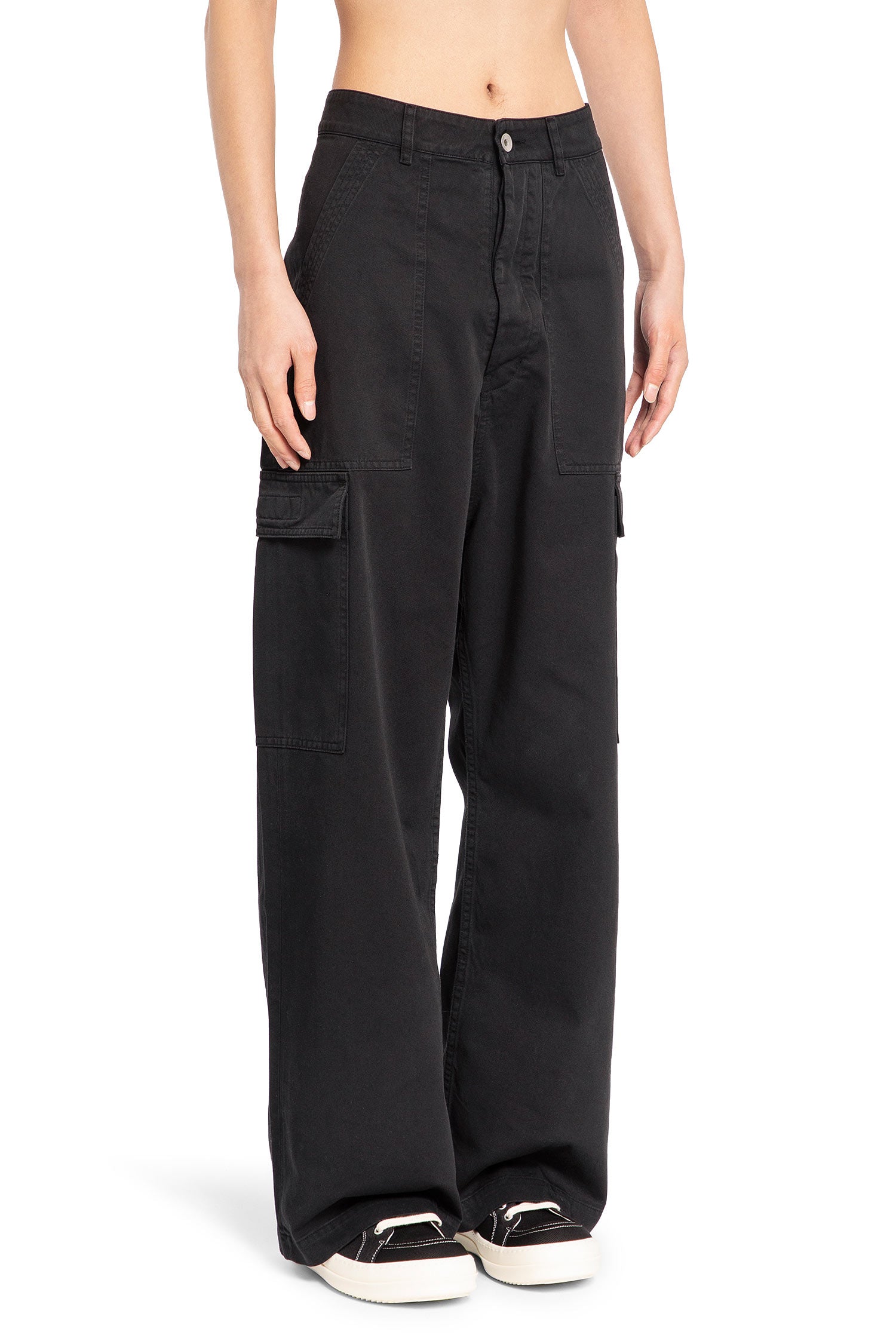 RICK OWENS DRKSHDW MAN BLACK TROUSERS