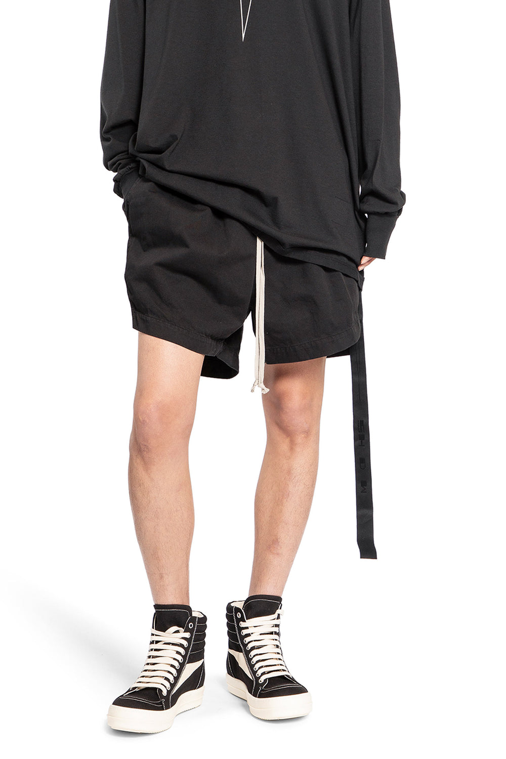 RICK OWENS DRKSHDW MAN BLACK SHORTS