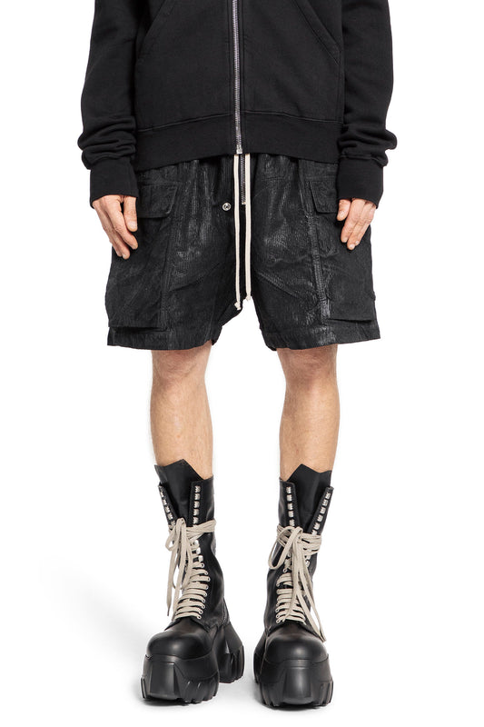 RICK OWENS DRKSHDW MAN BLACK SHORTS & SKIRTS