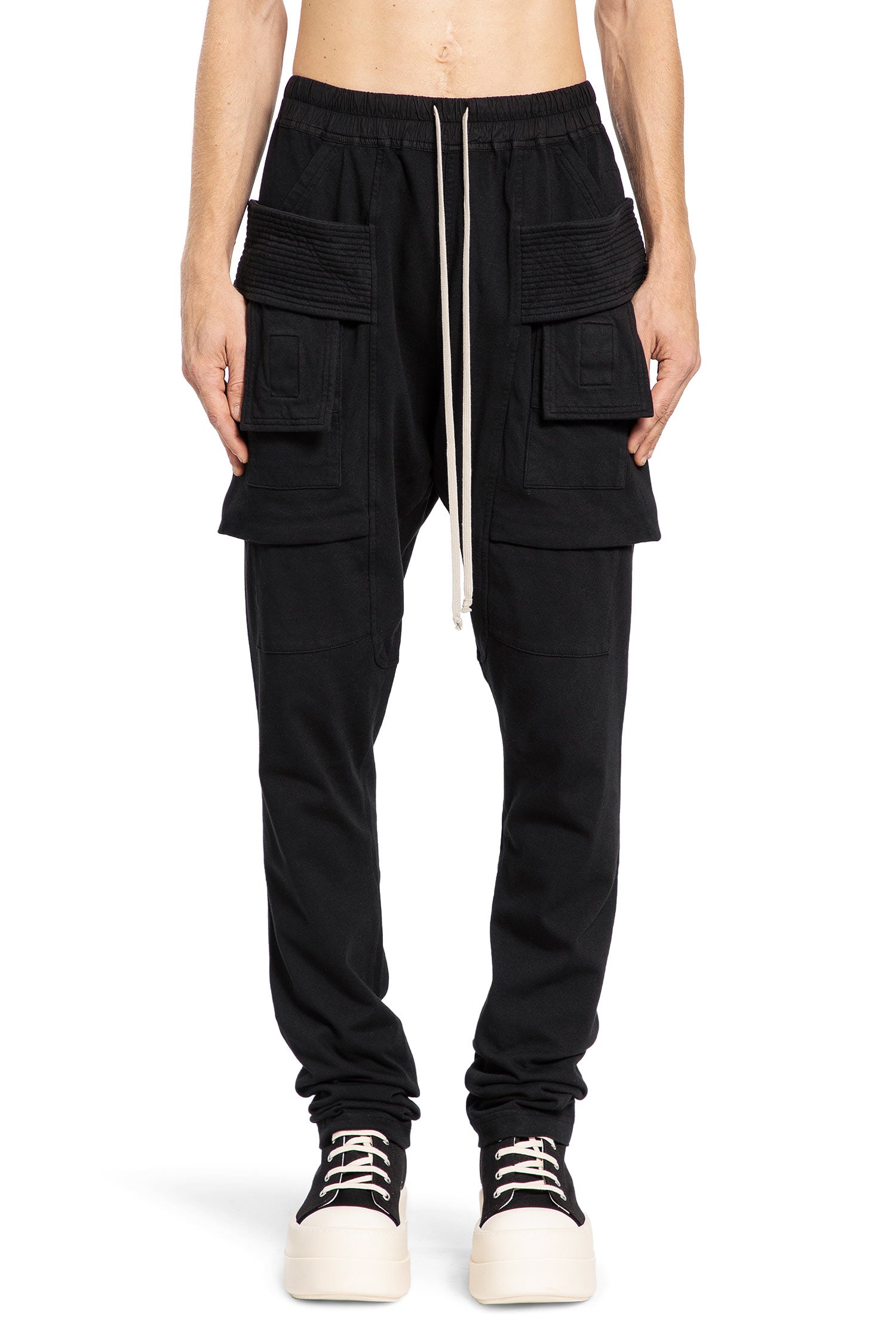 RICK OWENS DRKSHDW MAN BLACK TROUSERS