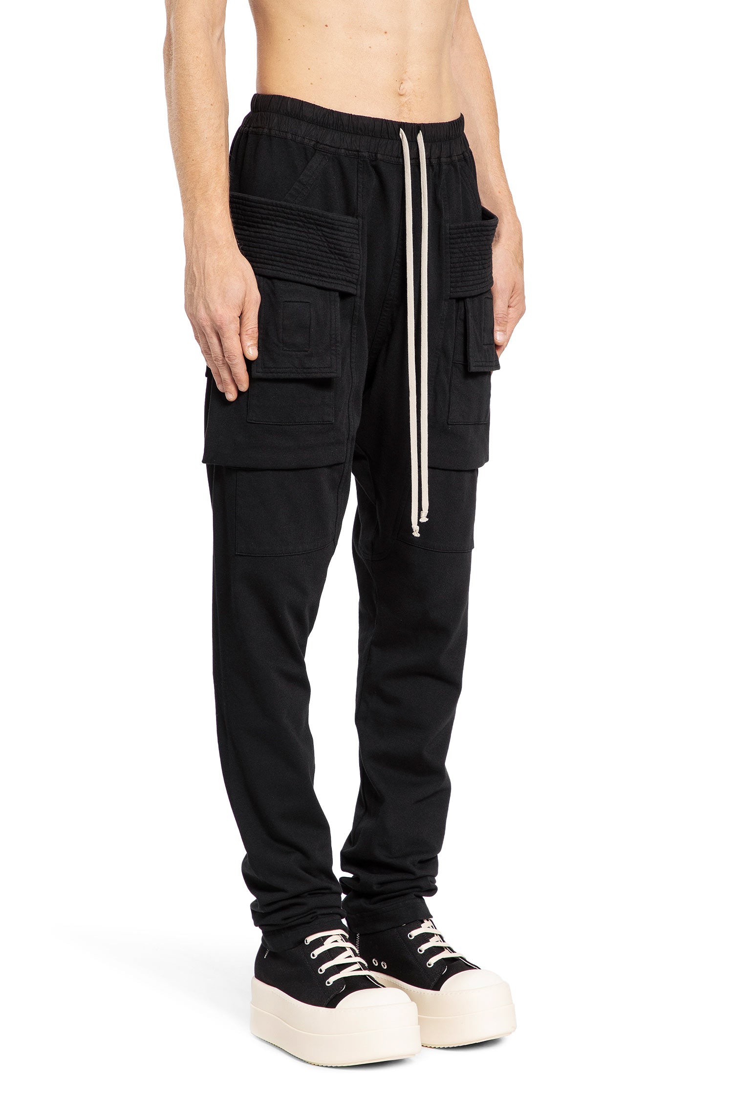 RICK OWENS DRKSHDW MAN BLACK TROUSERS