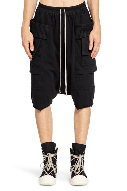 RICK OWENS DRKSHDW MAN BLACK SHORTS & SKIRTS