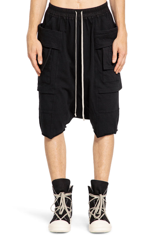 RICK OWENS DRKSHDW MAN BLACK SHORTS & SKIRTS