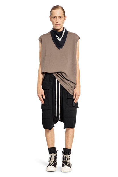 RICK OWENS DRKSHDW MAN BLACK SHORTS & SKIRTS