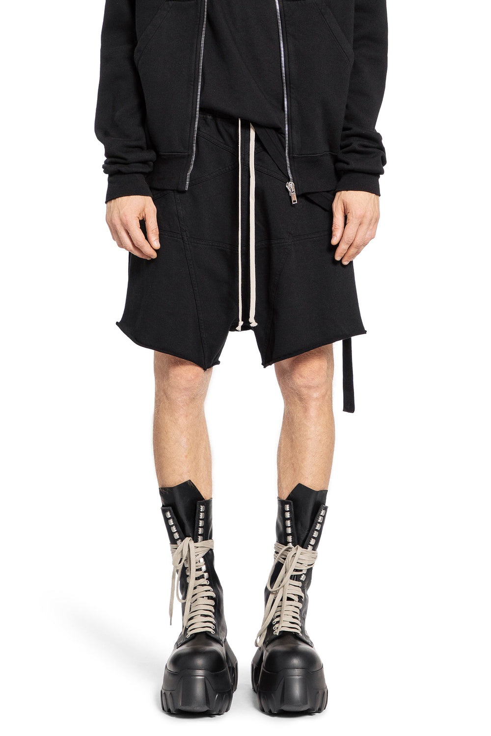 RICK OWENS DRKSHDW MAN BLACK SHORTS & SKIRTS