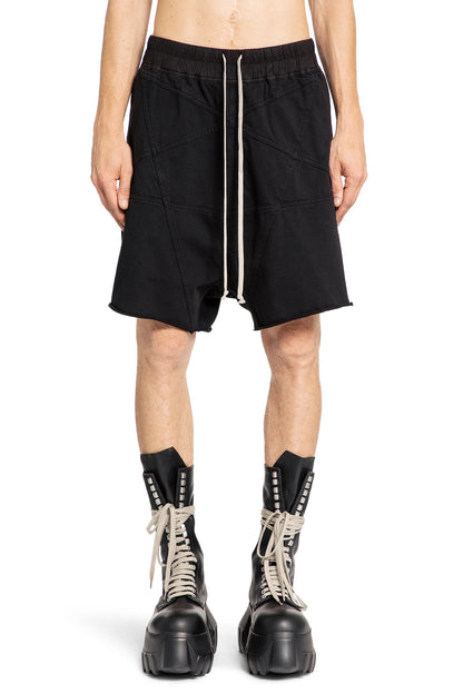 RICK OWENS DRKSHDW MAN BLACK SHORTS & SKIRTS