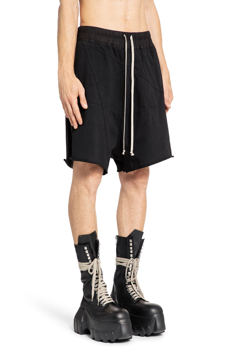 RICK OWENS DRKSHDW MAN BLACK SHORTS & SKIRTS