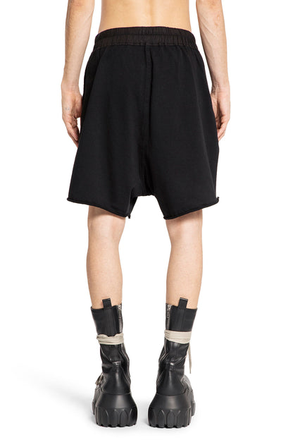 RICK OWENS DRKSHDW MAN BLACK SHORTS & SKIRTS