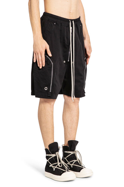 RICK OWENS DRKSHDW MAN BLACK SHORTS & SKIRTS