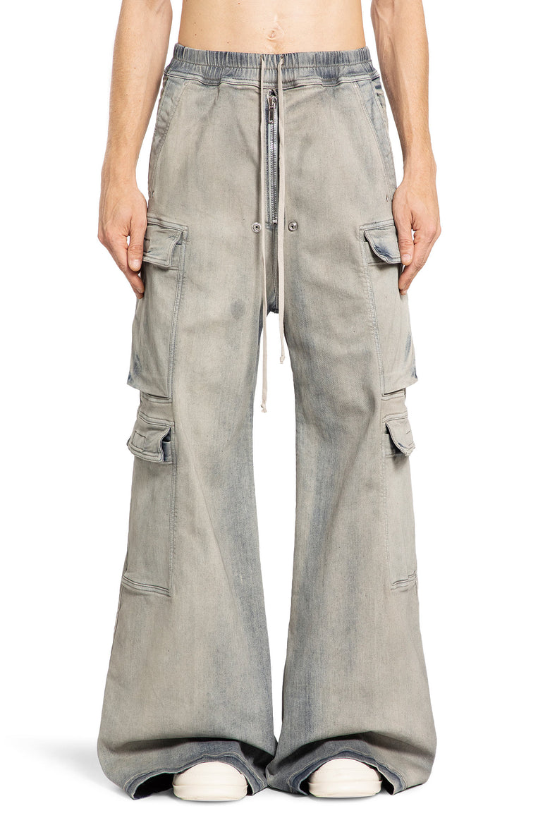 RICK OWENS DRKSHDW MAN BLUE TROUSERS