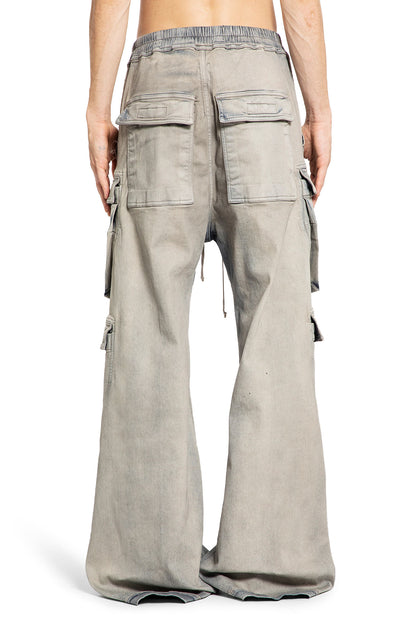 RICK OWENS DRKSHDW MAN BLUE TROUSERS