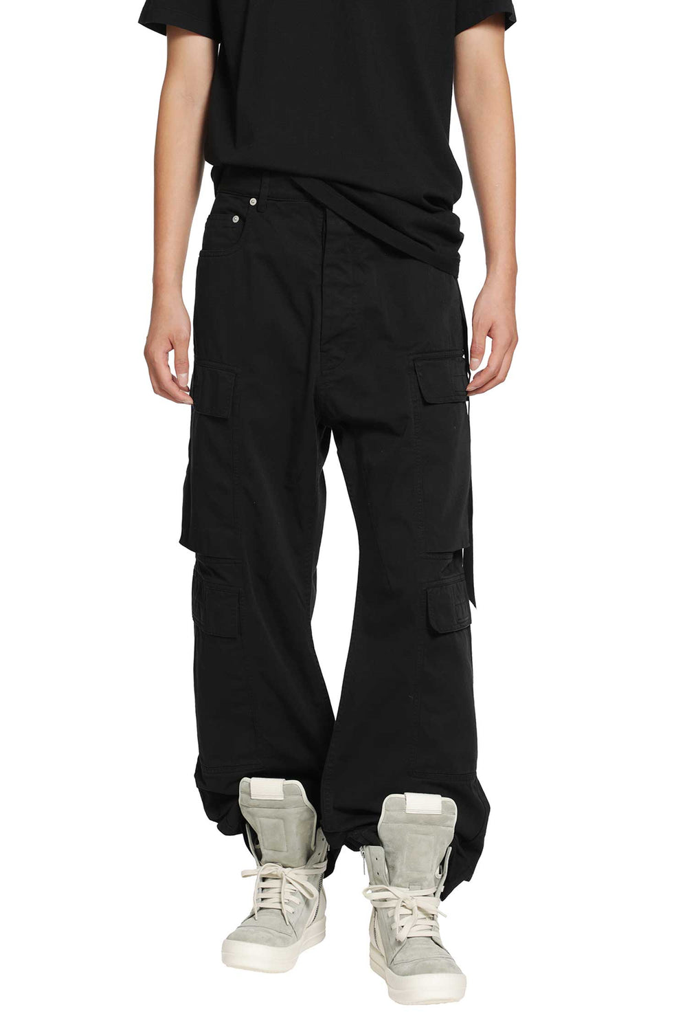 RICK OWENS DRKSHDW Tower Double Cargo Jeans in Cotton Twill man
