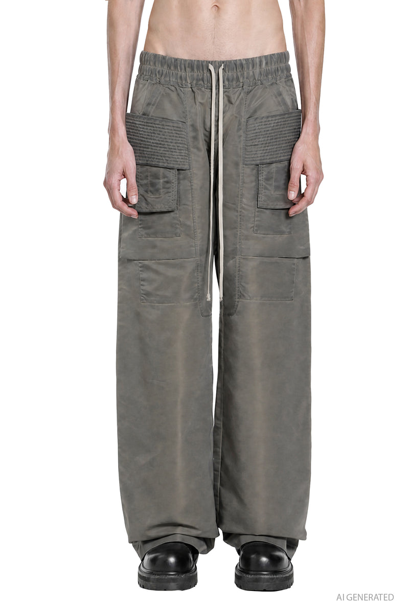 RICK OWENS DRKSHDW Creatch Wide Cargo Drawstring man