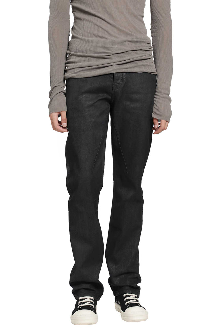RICK OWENS DRKSHDW Tower Fog Cut in Wax Denim man