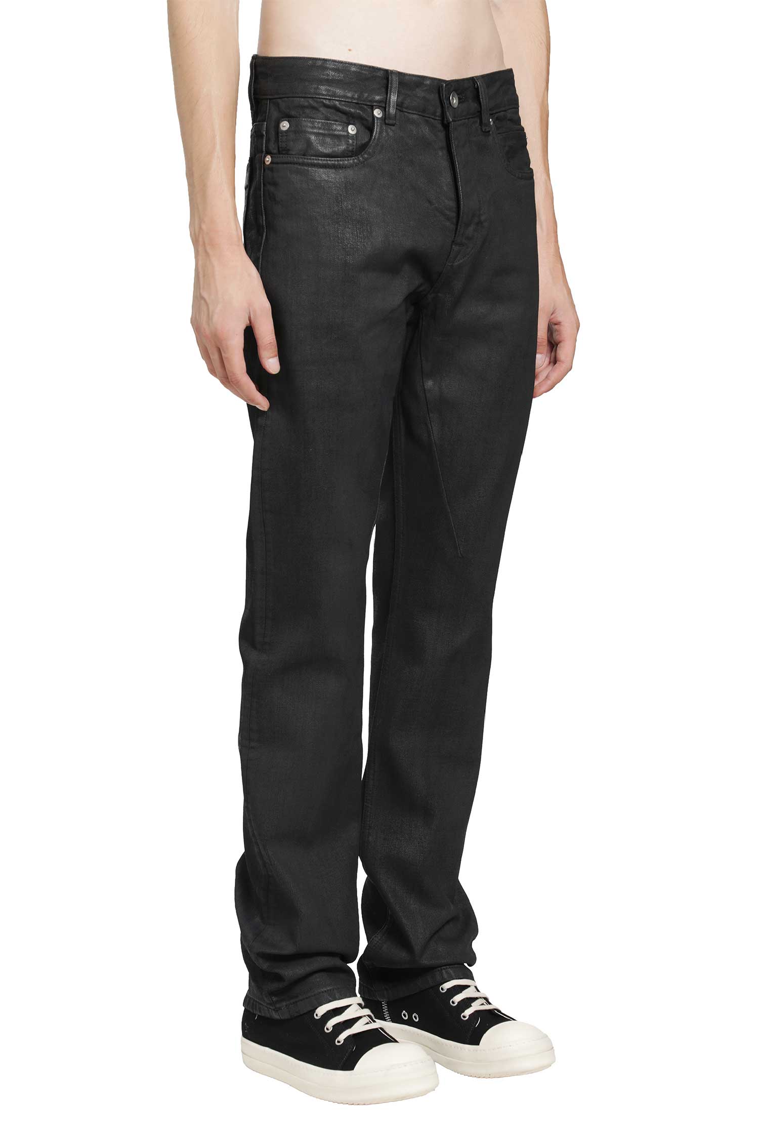 RICK OWENS DRKSHDW Tower Fog Cut in Wax Denim man