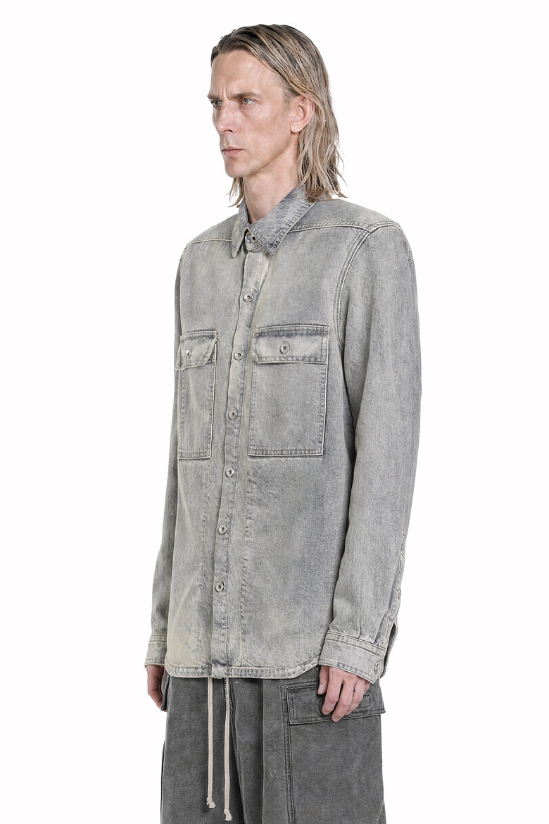 RICK OWENS DRKSHDW Tower Outershirt in 13oz Denim man