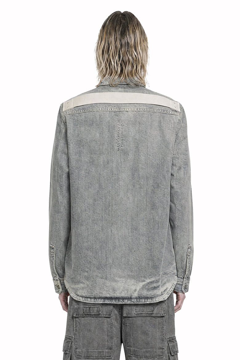 RICK OWENS DRKSHDW Tower Outershirt in 13oz Denim man
