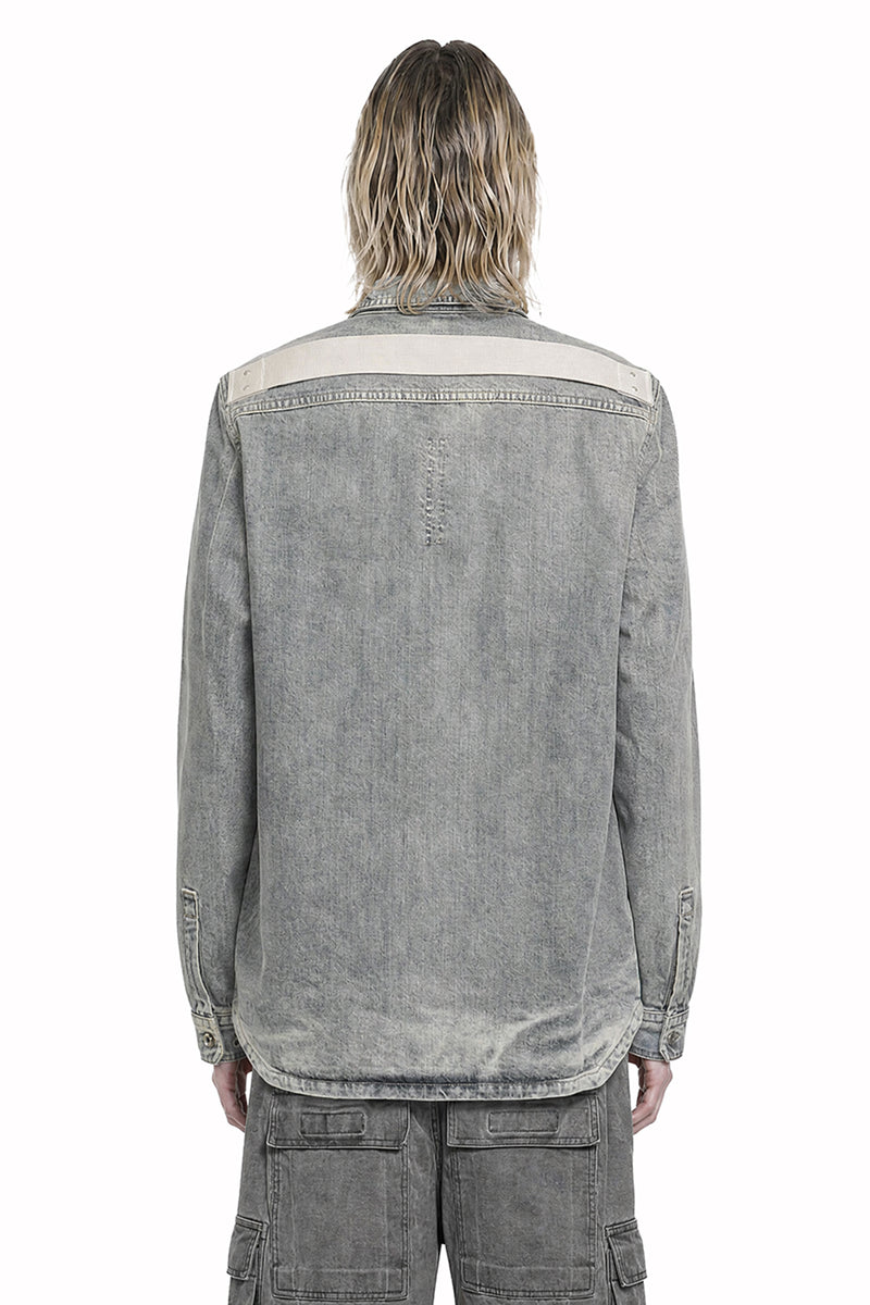 RICK OWENS DRKSHDW Tower Outershirt in 13oz Denim man