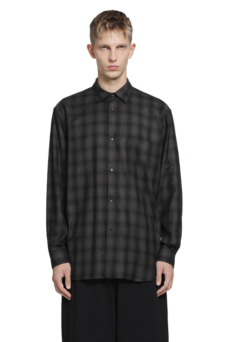 COMOLI Wool Check Shirt man