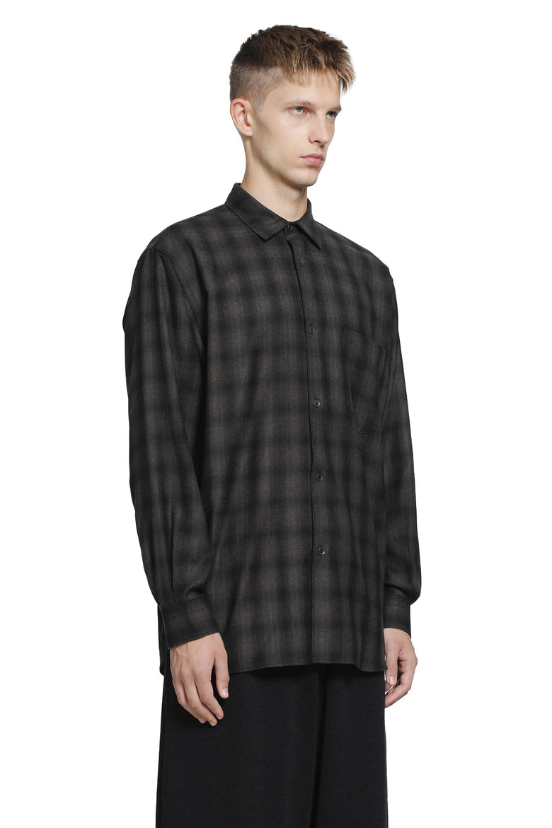 COMOLI Wool Check Shirt man