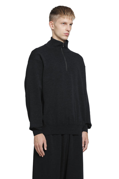 Wool Half-Zip Knit Sweater