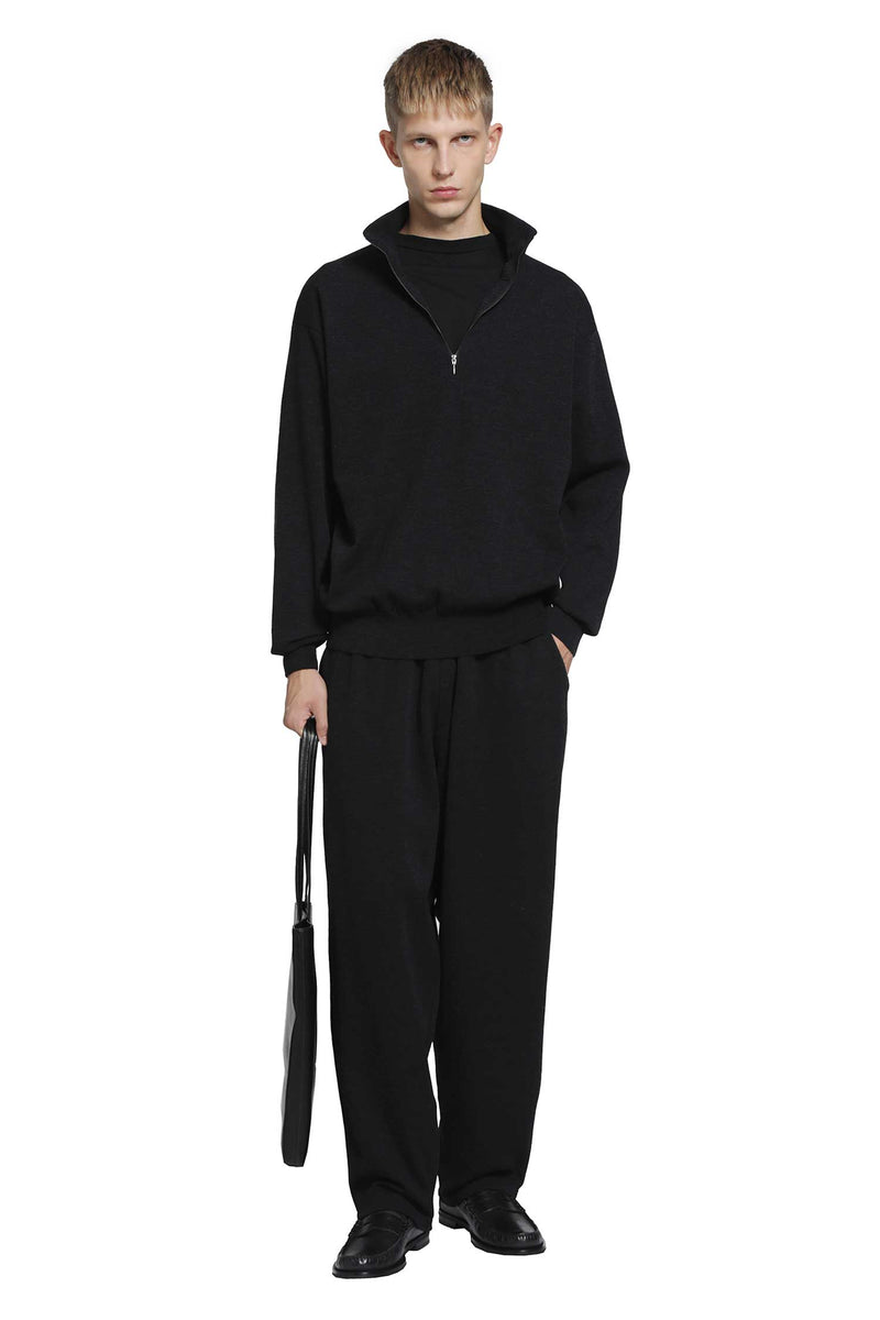 COMOLI Wool Half-Zip Knit Sweater man