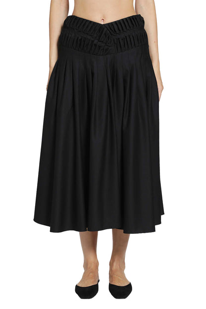 Georgina Wool Pleated Skirt