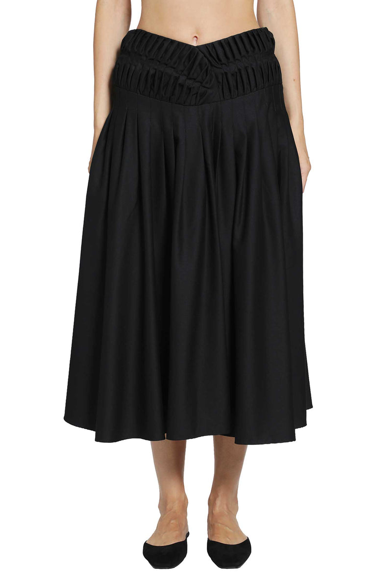 PAULINE DUJANCOURT Georgina Wool Pleated Skirt woman