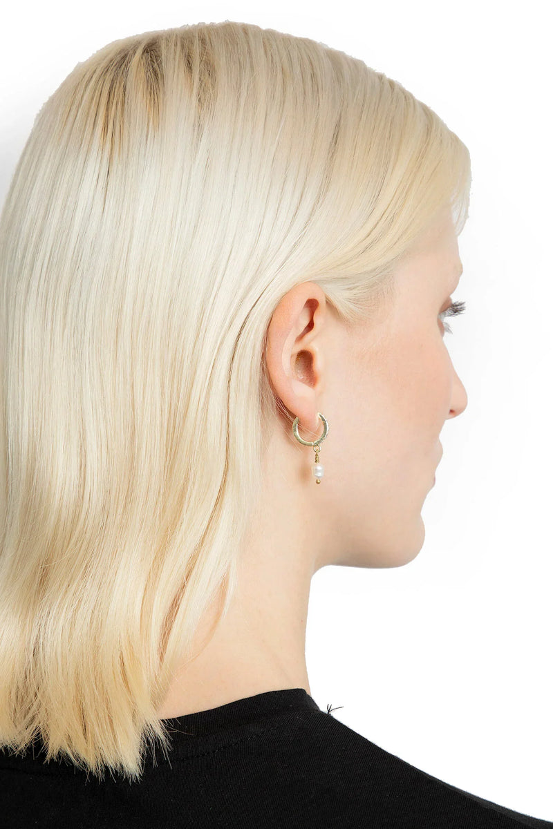 Hoop Pearl Earrings - Antonioli.eu