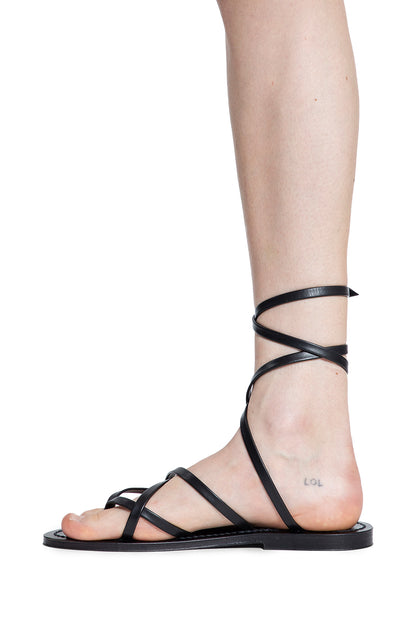 K.JACQUES WOMAN BLACK SANDALS & SLIDES