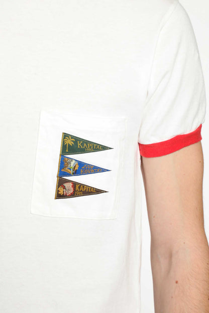 20/-Jersey Pennant Tiger Ringer T-Shirt