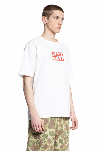 KAPITAL MAN WHITE T-SHIRTS & TANK TOPS