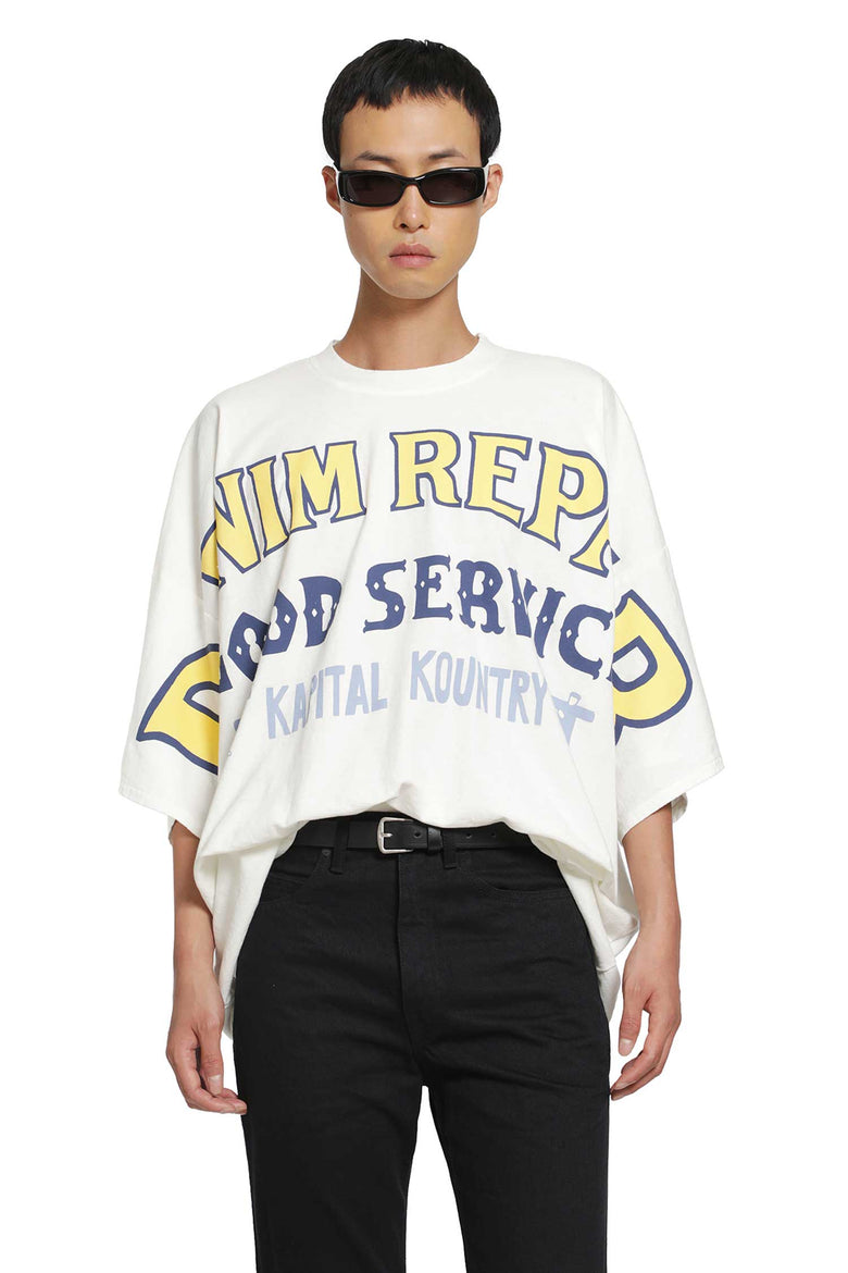 KAPITAL 18.5 /Jersey Huge Denim Repair T-Shirt man