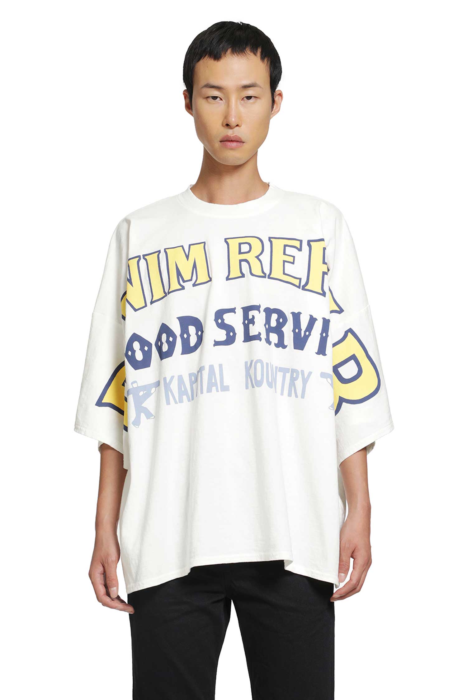 KAPITAL 18.5 /Jersey Huge Denim Repair T-Shirt man