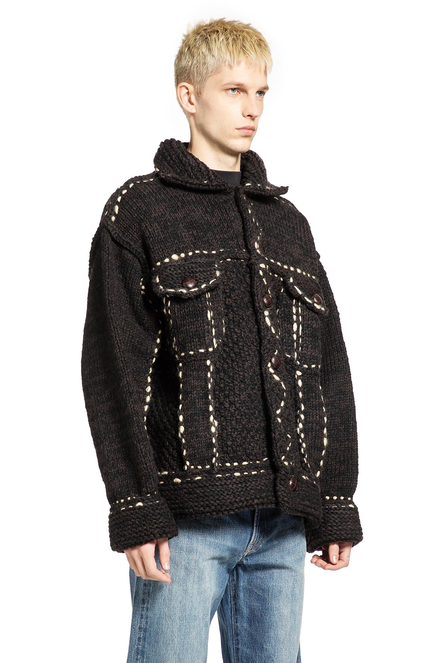 Wool Hand Knit Cowichan G-Jacket