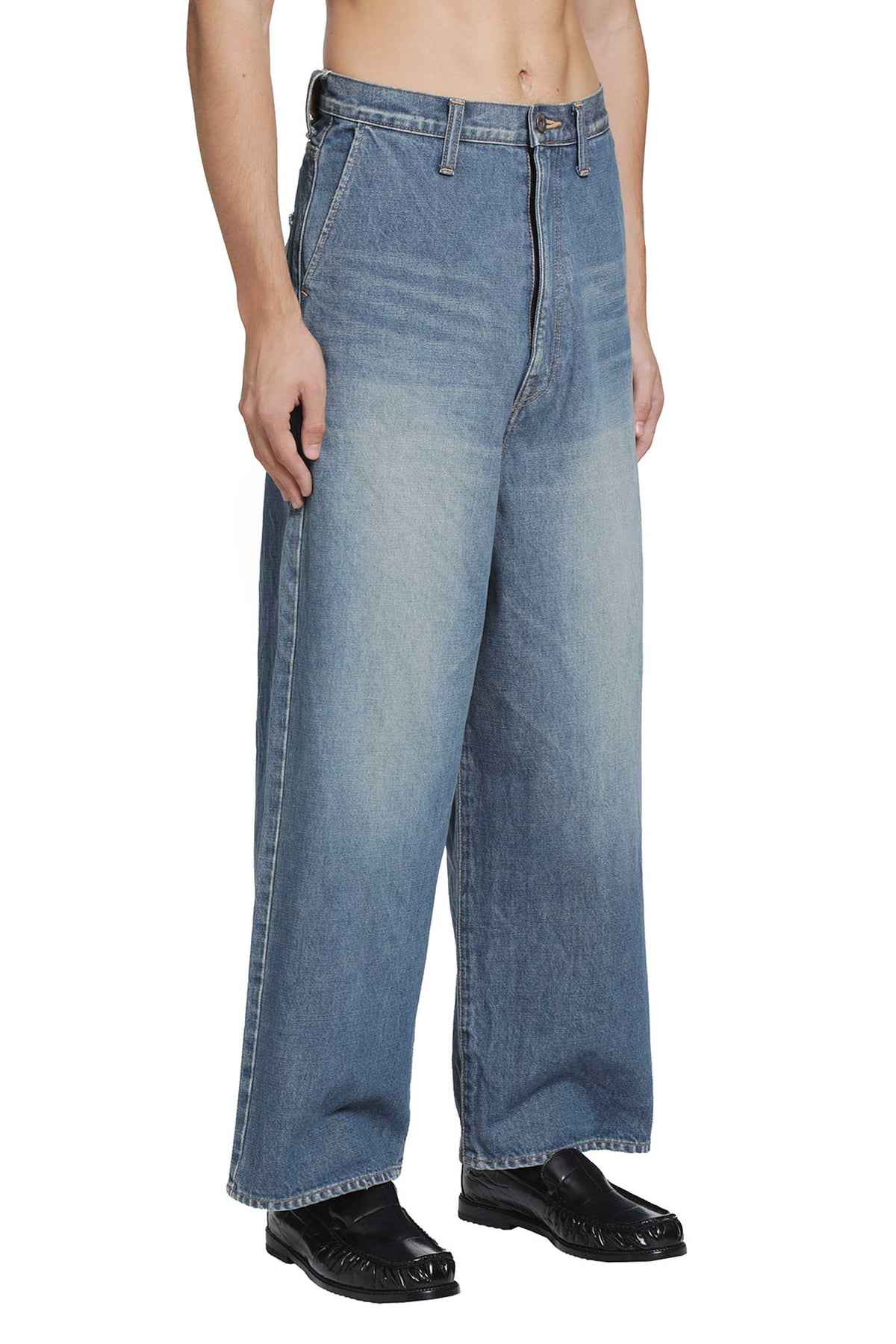KAPITAL 14oz Denim PORT Baggy Pants man